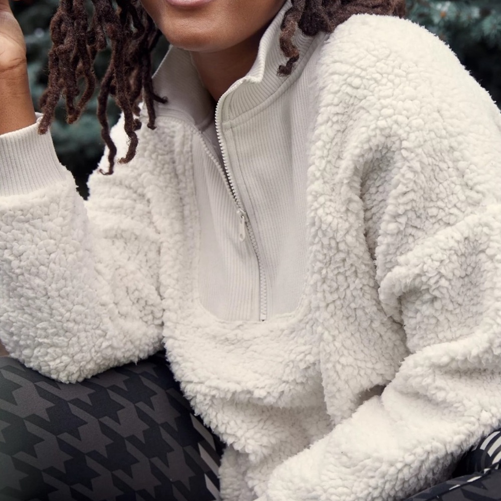 Aerie Dream Sherpa quarter zip sweatshirt